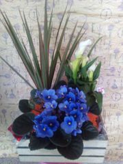 arreglo floral azul