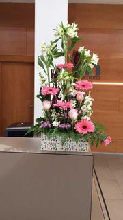 flores en recepción